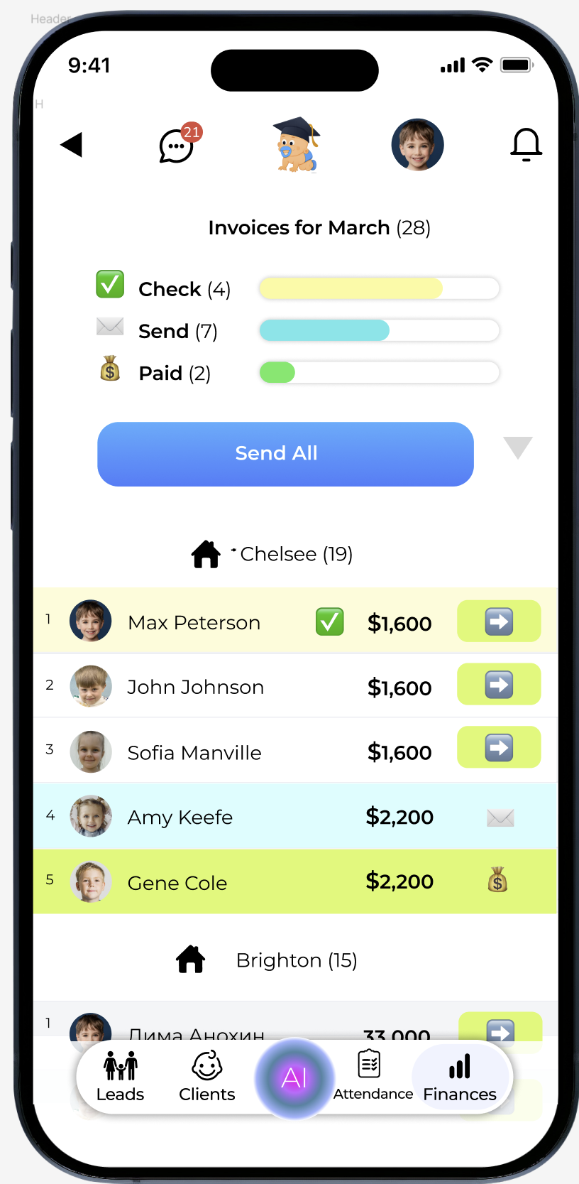 AI Boss bulk invoice send